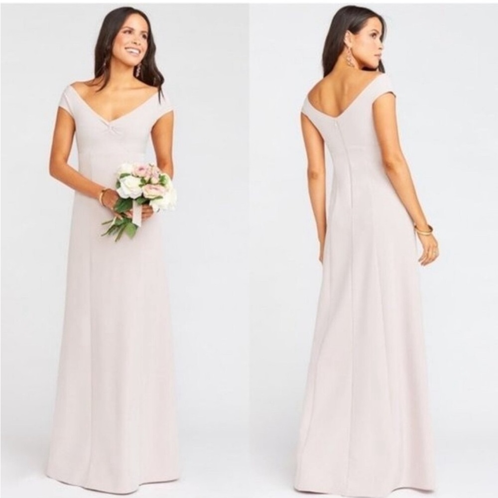 Show Me Your Mumu Women's Medium Zurich Knot Gown Show Me The Ring Stretch Crepe